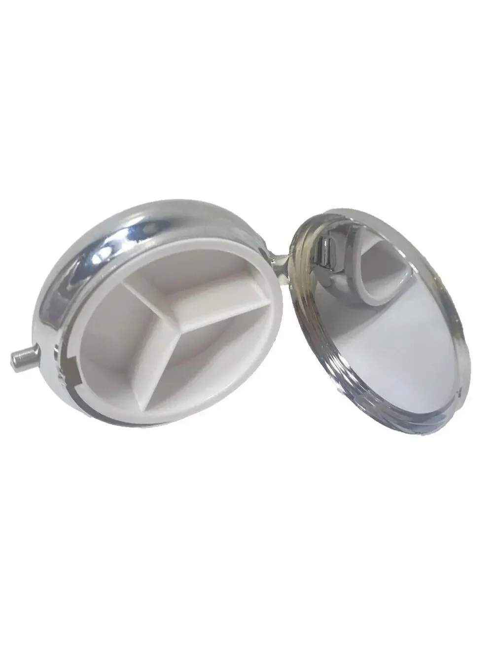 Medicine Pill Holder 3 Compartments Divider Easy Carry In Purse Take Along Small